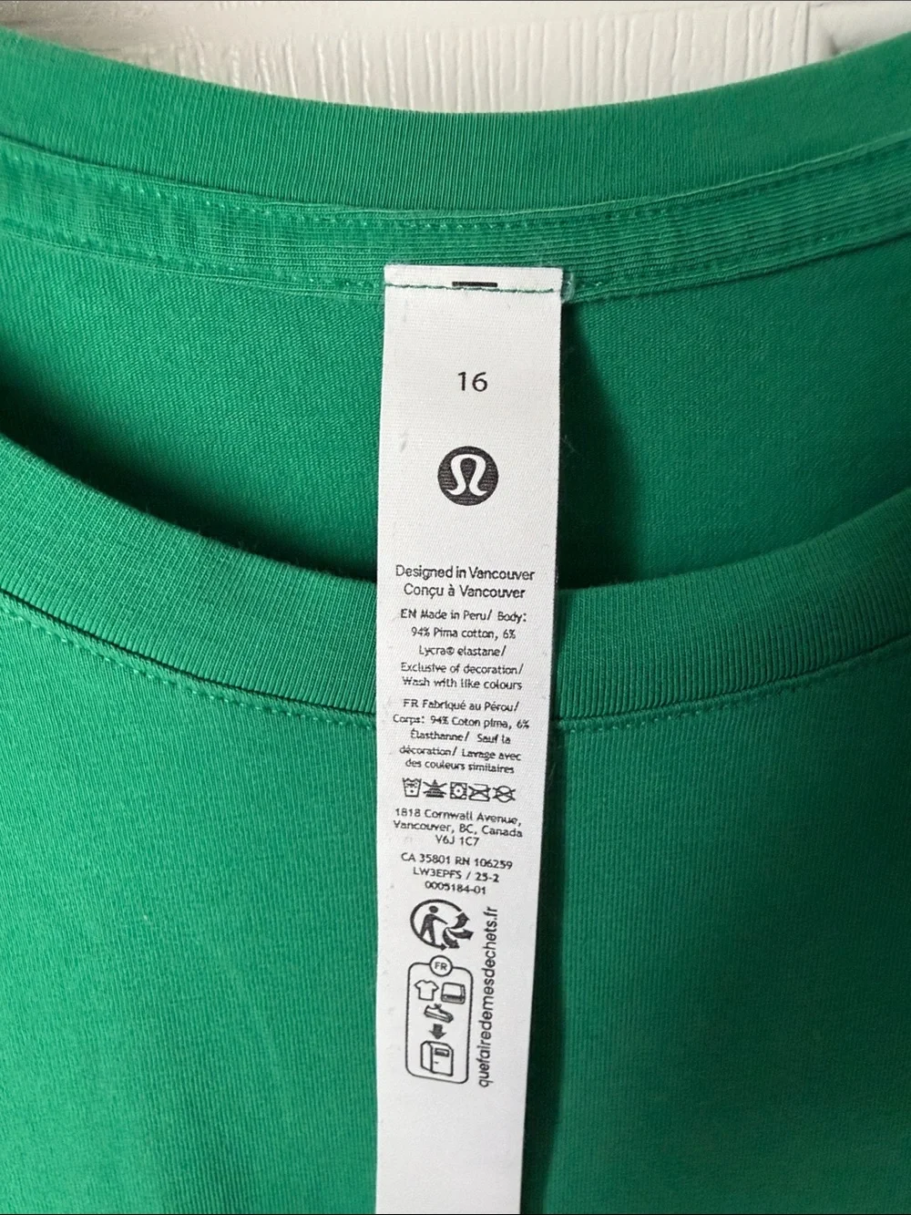 lululemon athletica love crew Green Short Sleeve Tee size 16 - Picture 3 of 5